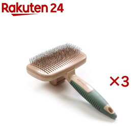 ペット美容室 掃除機能付きクッションスリッカーブラシ(3セット)