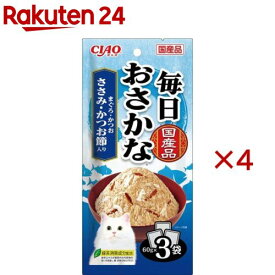 チャオ 毎日おさかな まぐろ・かつお ささみ・かつお節入り(3袋入×4セット(1袋60g))
