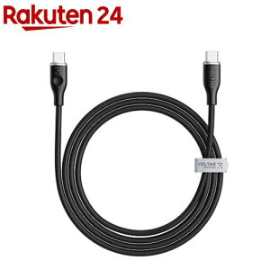 VOLTME �V���R�� �[�d�P�[�u�� USB-C��USB-C 60W �u���b�N 1m(1��)