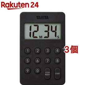 タニタ デジタルタイマー ブラック テンキー操作音無音 ブラック TD-415-BK(3個セット)【タニタ(TANITA)】