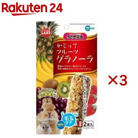 ミニマルランド うさぎ元気 かじってフルーツグラノーラ(2本入×3セット)【ミニマルランド】