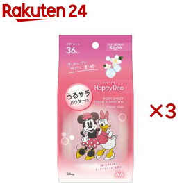 マンダム ハッピーデオ ボディシート うるサラ 花せっけん(36枚入×3セット)【ハッピーデオ】