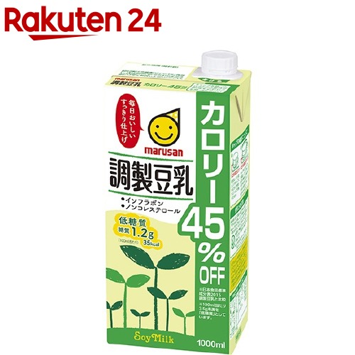 マルサン 調製豆乳 カロリー45％オフ(1L*6本入)