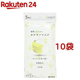 伊藤園 カテキンマスク 抗菌 不織布 個包装(5枚入*10袋セット)【伊藤園】
