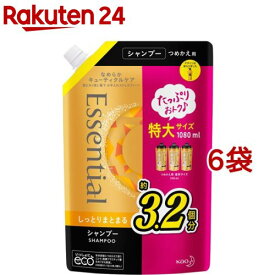 エッセンシャル しっとりまとまるシャンプー つめかえ用(1080ml*6袋セット)【エッセンシャル(Essential)】