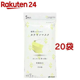 伊藤園 カテキンマスク 抗菌 不織布 個包装(5枚入*20袋セット)【伊藤園】