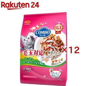 コンボ 毛玉対応 かつお味・かつおチップ・小魚添え(5袋入×12セット(1袋140g))【コンボ(COMBO)】[キャットフード]