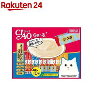 チャオ ちゅ〜る まぐろ・かつおバラエティ 4種(14g*40本入)【ちゅ〜る】[ちゅーる]