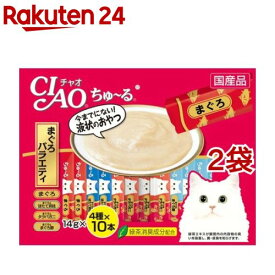 チャオ ちゅ〜る まぐろバラエティ 4種(14g*40本入*2袋セット)【ちゅ〜る】