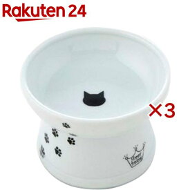 猫壱 ハッピーダイニング 脚付フードボウル 猫柄 シリコン付き(3セット)【猫壱】