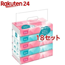 ハロー ソフトパックティッシュ(300枚(150組)*5コ入*18コセット)【ハロー】
