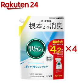 リセッシュ 香りが残らないタイプ つめかえ用(1240ml×4セット)【リセッシュ】