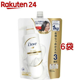 【定期購入】ダヴ ダメージケア シャンプー 詰替(1000g*6袋セット)【ダヴ(Dove)】[まとめ買い 大容量 詰め替え 保湿]