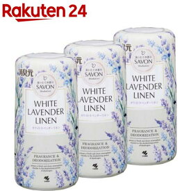 消臭元 サボン ホワイトラベンダーリネン 芳香剤 本体 置き型(400ml×3セット)【消臭元】