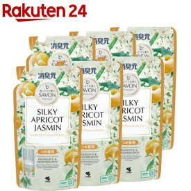 消臭元 サボン シルキーアプリコットジャスミン 置き型 芳香剤 詰替用(400ml×6セット)【消臭元】