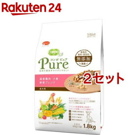 コンボ ピュア ドッグ 国産鶏肉・小魚・野菜ブレンド(1.8kg*2セット)【コンボ(COMBO)】