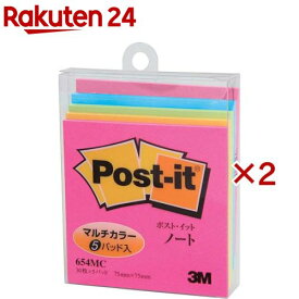 ポスト・イット マルチカラー ノート654 654MC(5パッド×2セット(1パッド30枚))【ポストイット(Post-it)】