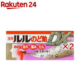 ルル のど飴DX グレープ味(12粒入×2セット)【ルル】
