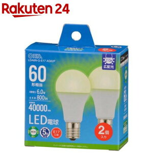LED�d�� ���` E17 60�`���� �����F(2��)�yOHM�z