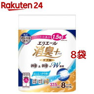 エリエール 消臭+ トイレットティシューコンパクト ダブル フレッシュクリア( 8ロール×8個セット)【エリ…