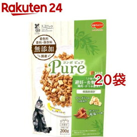 コンボ ピュア キャット 避妊・去勢後用 まぐろ味・鶏肉・かつお節添え(200g*20袋セット)【コンボ ピュア】