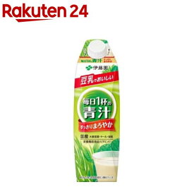 伊藤園 ごくごく飲める 毎日1杯の青汁 まろやか豆乳ミックス 屋根型紙パック(1L*6本入)【毎日1杯の青汁】