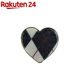 Griptok グリップトック スマホグリップ ハート型 アーガイル ホワイト×ブラック(1個)