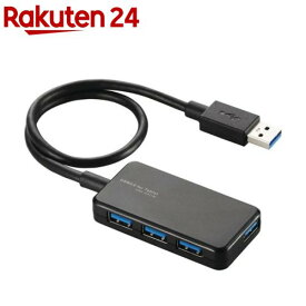 エレコム USBハブ 3.0 4ポート バスパワー タブレット向け ACアダプタ U3H-A411BBK(1個)