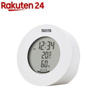 タニタ デジタル温湿度計 ホワイト TT-585-WH(1個)【タニタ(TANITA)】[温度計 湿度計 卓上 マグネット 丸…