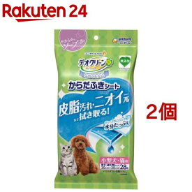 デオクリーン からだふきシート 小型犬・猫用 香り付き(28枚入*2コセット)【デオクリーン】