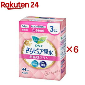 ロリエ さらピュア吸水 超吸収スリム 3cc(44枚入×6セット)【ロリエ】