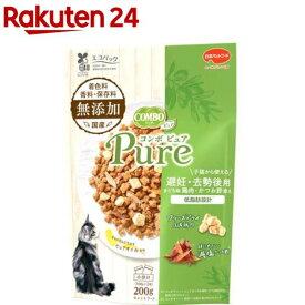 コンボ ピュア キャット 避妊・去勢後用 まぐろ味・鶏肉・かつお節添え(200g)【コンボ(COMBO)】