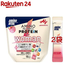 アミノバイタル アミノプロテイン for Woman ストロベリー味(3.8g*30本入*2袋セット)【アミノバイタル(AMINO VITAL)】