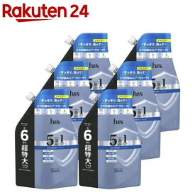 h＆s 5in1 クールクレンズ シャンプー 詰替 超特大 ケース配送(1750g×6個)【h＆s(エイチアンドエス)】