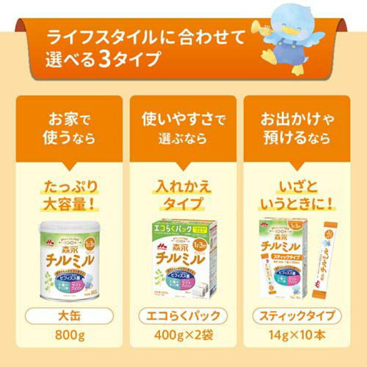 楽天市場】森永 チルミル 大缶パック(800g*2缶入*2セット)【チルミル 