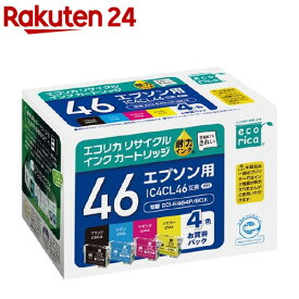 エコリカ エプソン 4色パック IC4Cl46(1セット)