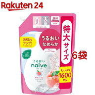 ナイーブ ボディソープ 桃の葉エキス配合 詰替用(1600ml*6袋セット)【ナイーブ】[さっぱり しっとり 保湿…