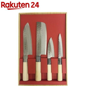 ヤクセル 関藤平作 鎚起4本組みセット 菜切・三徳・ペティ・小出刃 32058(1セット)