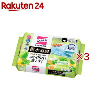 トイレクイックル 根本消臭 長続きするクリーンシトラスの香り つめかえ用(16枚入×3セット)