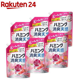 ハミング消臭実感 ローズ＆フローラルの香り つめかえ用 梱販売(950ml×6個)【ハミング】