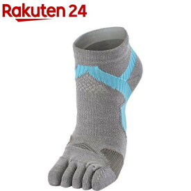 ファイテン レディース 足王 5本指 22〜24cm ライトグレー／スカイブルー AL947370(1足)【ファイテン】