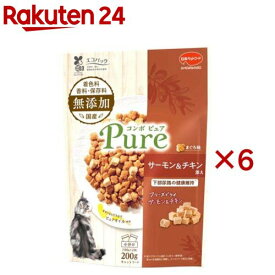 コンボ ピュア キャット まぐろ味 サーモン＆チキン添え(200g×6セット)【コンボ ピュア】
