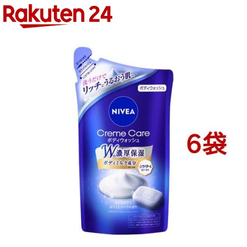 楽天市場 ニベア クリームケア ボディウォッシュ ヨーロピアンホワイトソープ つめかえ用 360ml 6袋セット ニベア 楽天24