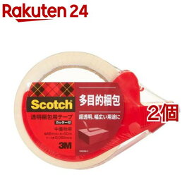 3M スコッチ 透明 梱包用テープ 中 軽量物用 48mm×50m 313D 1PN(1巻*2コセット)【スコッチ (Scotch)】