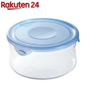 iwaki 耐熱ガラス 保存容器 パック＆レンジ アクアブルー 丸型 840ml B7402BLN(1個)【イワキ(iwaki)】