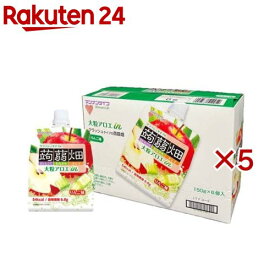 大粒アロエinクラッシュタイプの蒟蒻畑 りんご味(6個入×5セット(1個150g))【蒟蒻畑】[こんにゃくゼリー 食物繊維 低カロリー ゼリー飲料]