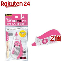 スコッチ 修正テープ本体 微修正 交換式 ピンク SCPD-4NN(1コ入*2コセット)【スコッチ (Scotch)】