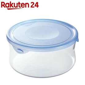 iwaki 耐熱ガラス 保存容器 パック＆レンジ アクアブルー 丸型 1.3L B7403BLN(1個)【イワキ(iwaki)】