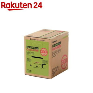 �G���R�� LAN�P�[�u�� 300m ���� �P�� CAT6A�Ή� �z���C�g LD-GPAL�^WH300RS(1�{)�y�G���R��(ELECOM)�z
