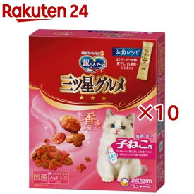 銀のスプーン 三ツ星グルメ 健康に育つ子ねこ用 お魚レシピ(240g×10セット)【銀のスプーン 三ツ星グルメ】